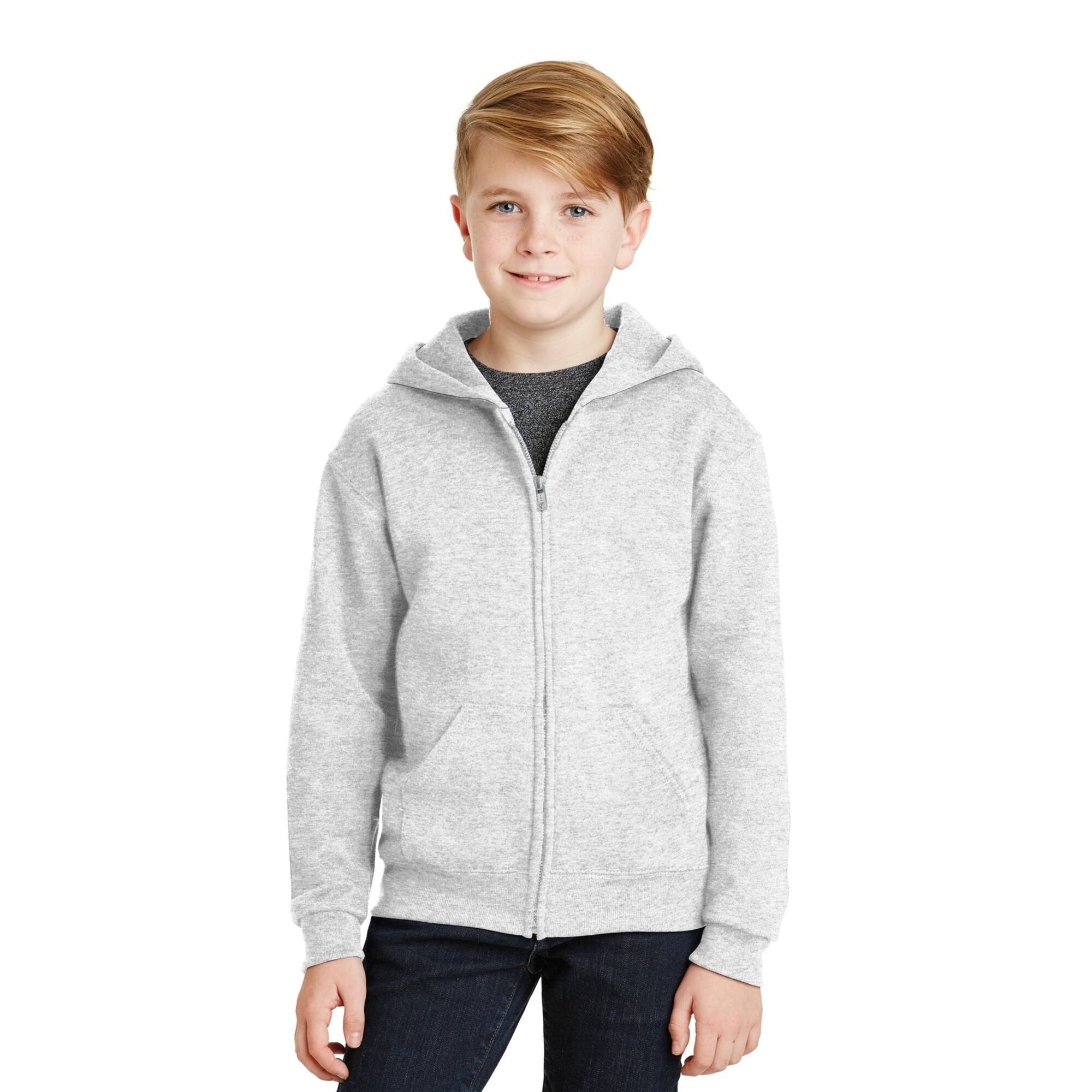 JERZEES® NuBlend® Youth Full-Zip Hooded Sweatshirt